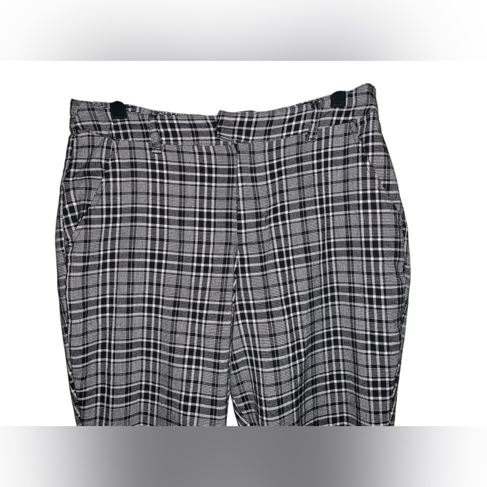 Hot Topic Grunge Black And White‎ Plaid Elastic Waistband Trousers Size Medium - Picture 3 of 7